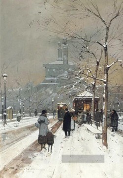  paris - ZAHLEN im Schnee Paris Eugene Galien Laloue